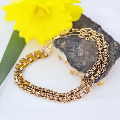 Antique Double-row Rose Gold Bracelet