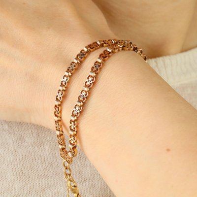Antique Double-row Rose Gold Bracelet