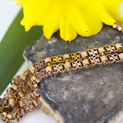 Antique Double-row Rose Gold Bracelet