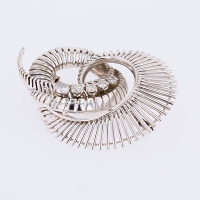 Spilla a spirale in oro bianco vintage