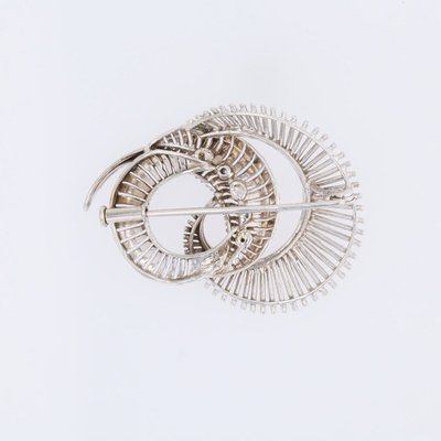 Spilla a spirale in oro bianco vintage