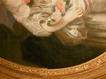Oil On Canvas Portrait XIX ème
