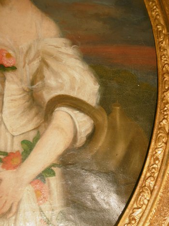 Oil On Canvas Portrait XIX ème