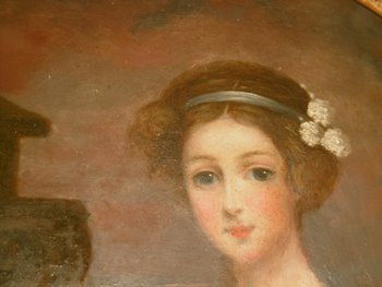 Oil On Canvas Portrait XIX ème