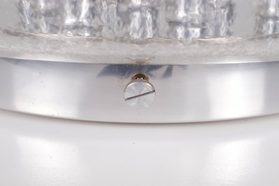 Large round ceiling light in bubble-blown glass, circa 1970