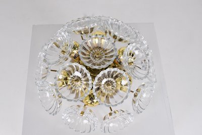 Sputnik "Dandelion" ceiling light - glass and brass