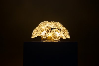Sputnik "Dandelion" ceiling light - glass and brass