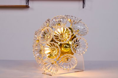 Sputnik "Dandelion" ceiling light - glass and brass