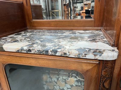 Buffet d'époque Art Déco en noyer massif XX siècle