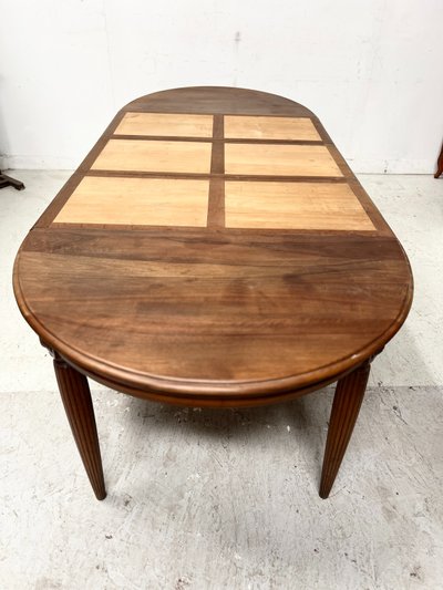 Art Deco table in solid walnut XX century
