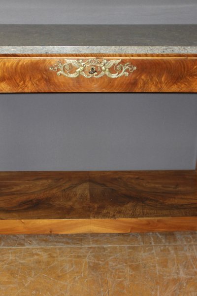 Empire-Konsole aus Nussbaum XIX