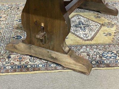 Klostertisch aus Ulme aus den 70er Jahren