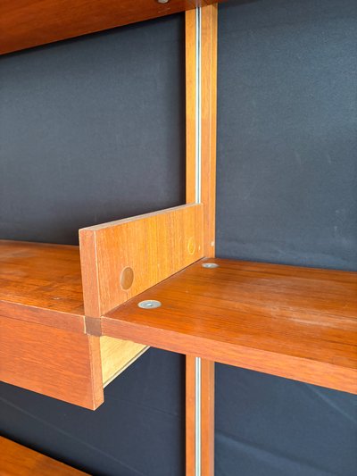 SHELVES, MODULAR WALL UNIT BY MINVIEILLE FOR ARP, FRANCE, CIRCA 1950