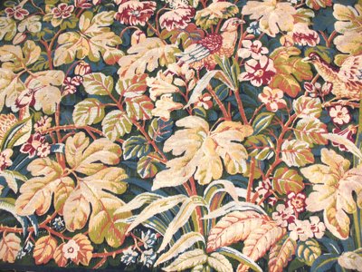 Arazzo in stile rinascimentale verdure aux oiseaux XX secolo d : 183 x 119 cm