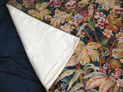 Arazzo in stile rinascimentale verdure aux oiseaux XX secolo d : 183 x 119 cm