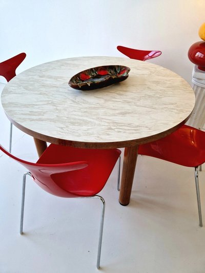 4 vintage post-modern dining chairs Delfy Design Gino Carollo