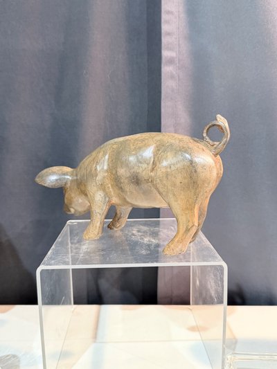 Scultura cochon - Pierre Chenet - Art déco - Bronzo