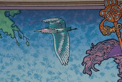 Drawing on paper by Jim Fitzpatrick 1989 medieval surrealism