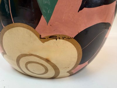 ART DECO KERAMIKVASE VON LOUIS GIRAUD IN VALLAURIS, UM 1940.