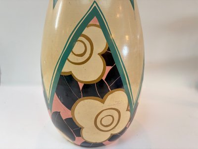 ART DECO KERAMIKVASE VON LOUIS GIRAUD IN VALLAURIS, UM 1940.