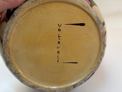 ART DECO KERAMIKVASE VON LOUIS GIRAUD IN VALLAURIS, UM 1940.