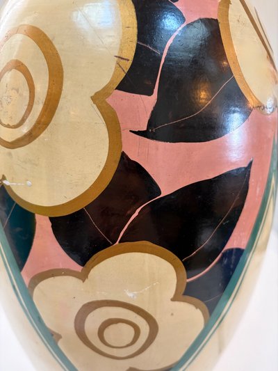 ART DECO KERAMIKVASE VON LOUIS GIRAUD IN VALLAURIS, UM 1940.