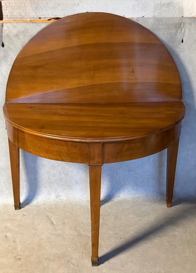 Table demi-lune en noyer