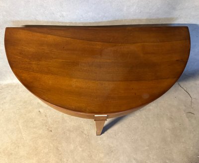 Table demi-lune en noyer