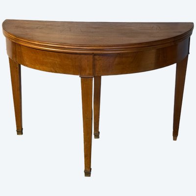 Table demi-lune en noyer