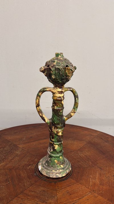 Antike kalabrische Keramik-Skulptur Seminara 1950, 50x30cm