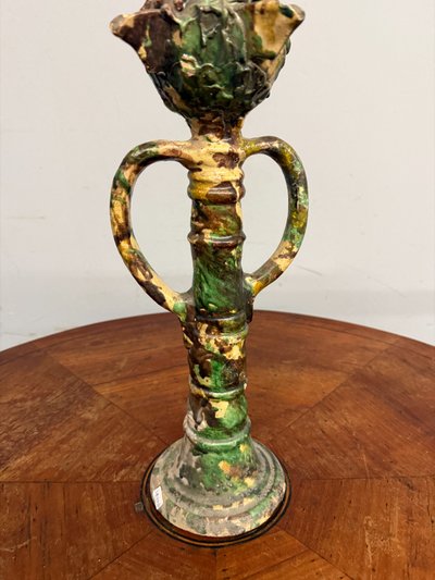 Antike kalabrische Keramik-Skulptur Seminara 1950, 50x30cm