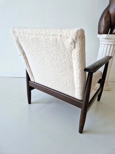 Fauteuil lounge Mid-Century, chaise danoise en afromosia