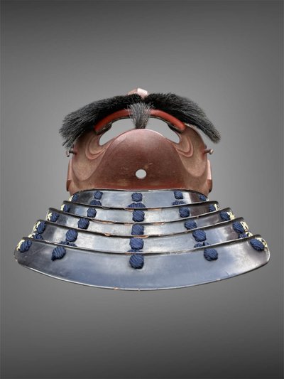 Halbe Samurai-Mempo-Maske – Edo-Zeit (1603–1868).