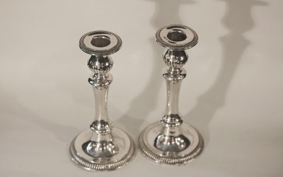 Pair of solid silver candlesticks Silver 835