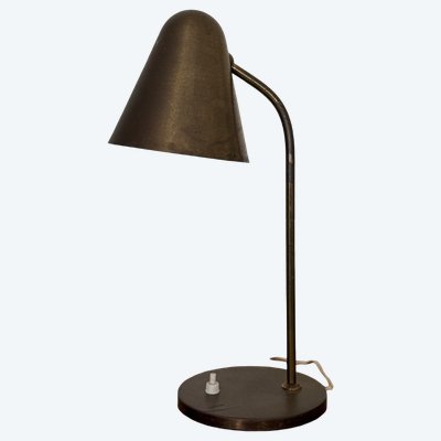 Table lamp by Jacques Biny 1950 gilded metal