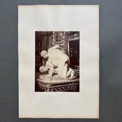 Albumen print depicting The Wrestlers, Florence, 19th century