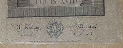 Louis XVIII, gravure encadrée, 19ème siècle
