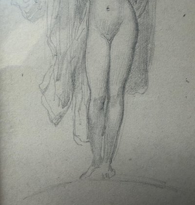 LÉON COGNIET, VÉNUS AU MIROIR, DESSIN
