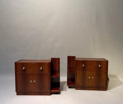 Coppia di comodini o tavolini laterali in stile Art Déco