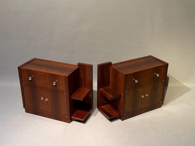 Coppia di comodini o tavolini laterali in stile Art Déco