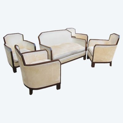  Salon Art Déco années 30-40 composé d'un canapé et de quatre fauteuils