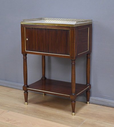 Tavolino da caffè in mogano in stile Luigi XVI con piano a rullo - Metà del XIX secolo