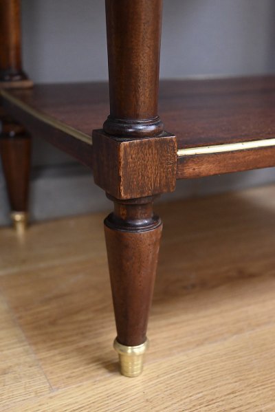 Tavolino da caffè in mogano in stile Luigi XVI con piano a rullo - Metà del XIX secolo