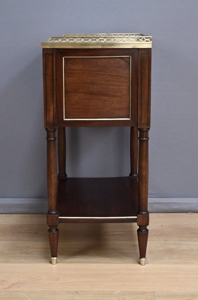 Tavolino da caffè in mogano in stile Luigi XVI con piano a rullo - Metà del XIX secolo