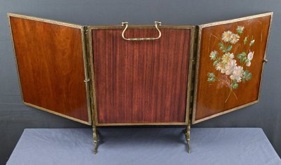 Raro specchio trittico in bronzo - 1900