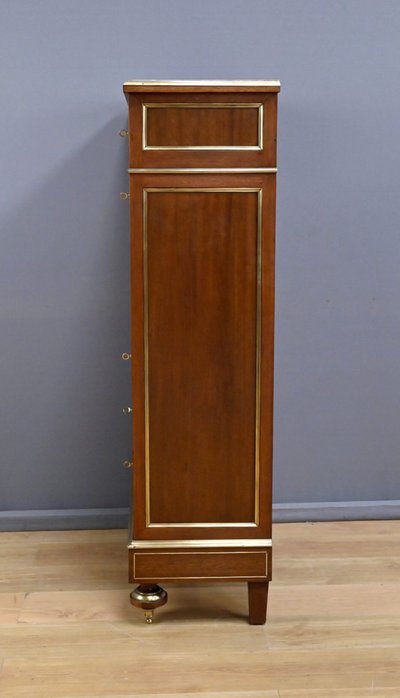 Mahogany secretary desk, Louis XVI style, Napoleon III period - second half of the 19th century