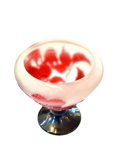 D'Argental Vase "Raspberries and Butterfly"