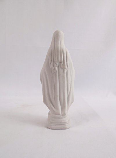 Art-Deco-Statue der Unbefleckten Jungfrau Maria aus Biskuitporzellan, frühes 20. Jahrhundert