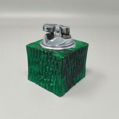 Set da fumo in alabastro degli anni '60 di Romano Bianchi, realizzato a mano.