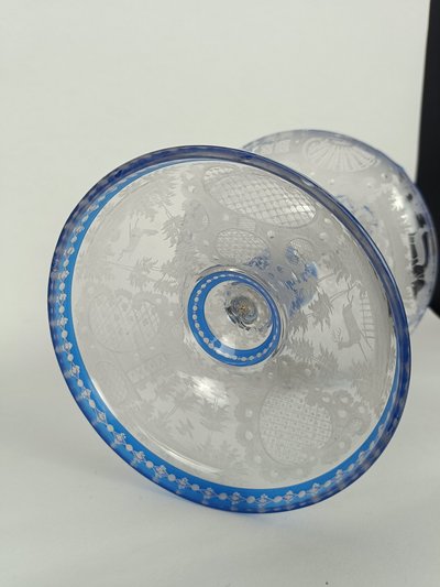 Böhmisches Glas-Mittelstück – 19. Jahrhundert